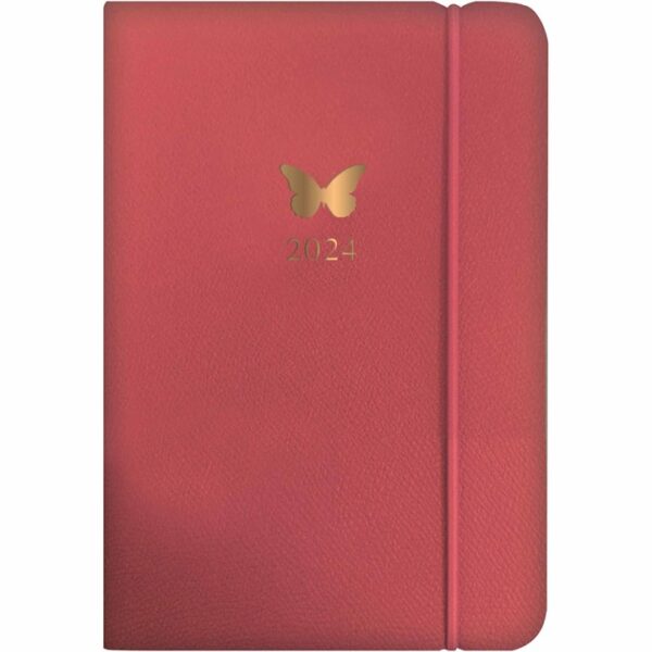 Butterfly Leatherette A7 Diary 2024